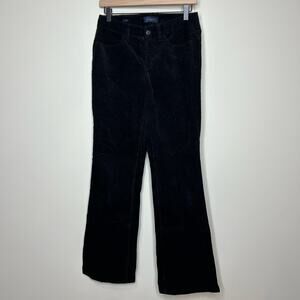 Talbots Black Corduroy Pants Size 4 Curvy Boot Cut